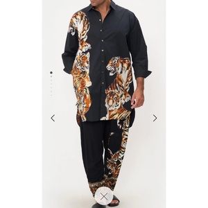 CAMILLA Long Line Button Up Mantan Tiger Talk